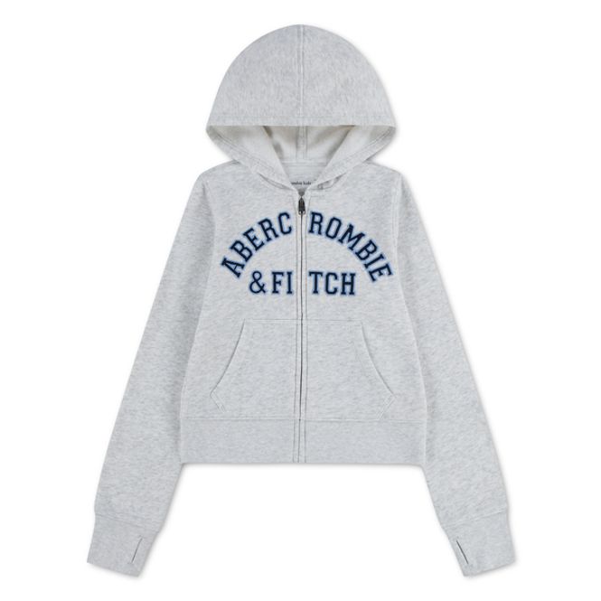 Hovedbilde Abercrombie Logo Hettejakke light grey.