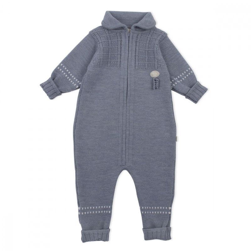 Lillelam Sparkedress ull classic mellomblå