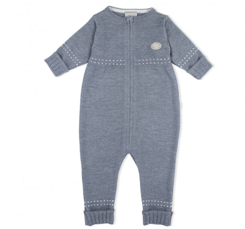 Lillelam Sparkedress ull classic tynn mellomblå