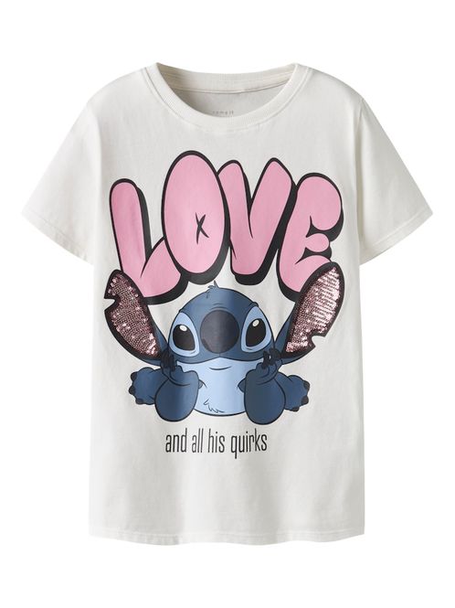 Hovedbilde Name It Stitch Odina t-shirt cloud dancer