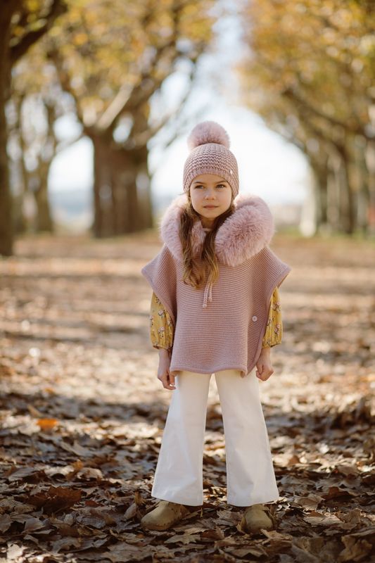 PAZ Esencial poncho pink blush