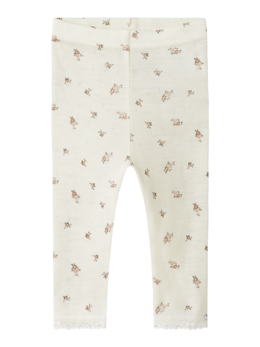Name It Wang ull legging snow white blomster