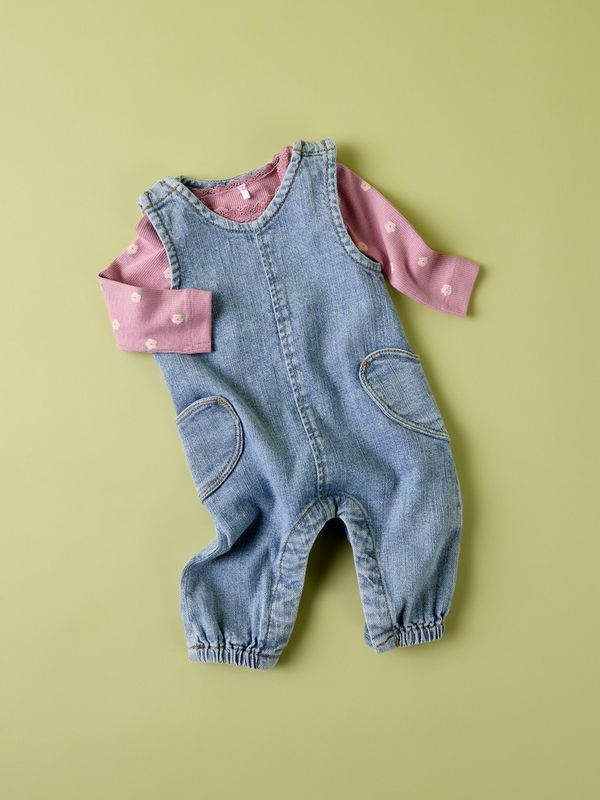 Name It Emmaline loose denim suit denim blue 