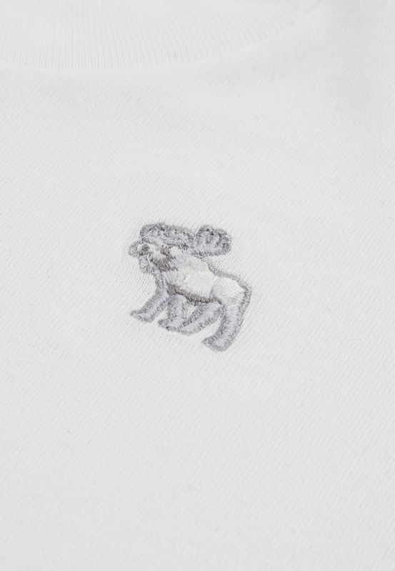 Abercrombie T-shirt chest logo bright white