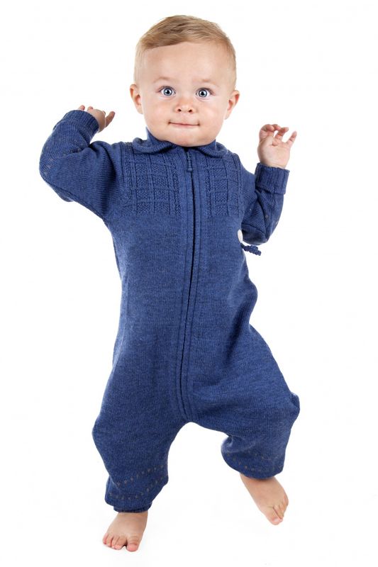 Lillelam Sparkedress ull classic blå