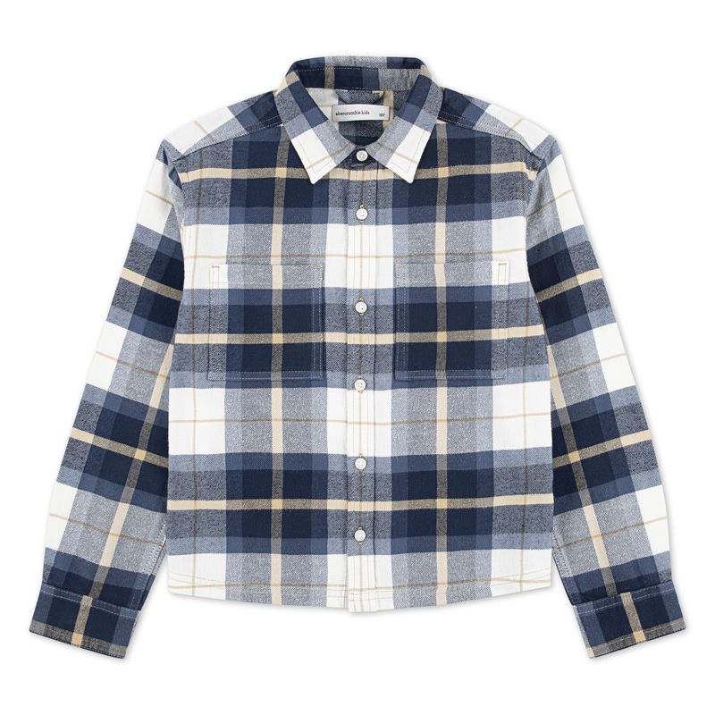 Abercrombie Flanell skjorte navy blazer