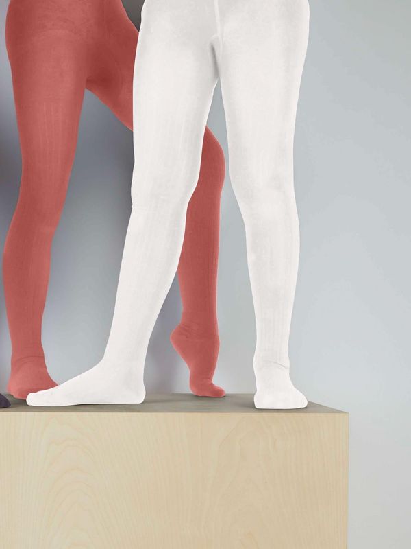 Name It 2 pk Strømpebukse rib white alyssum