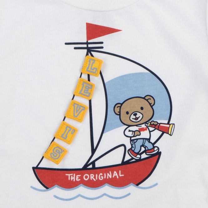 Hovedbilde Levi`s Shortssett seilbåt bright white