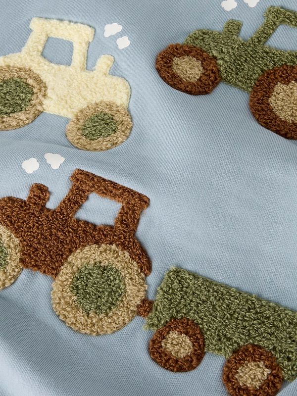 Name It Halvor traktor genser blue fog