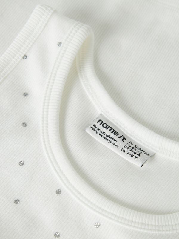 Name It Heba rib tank top bright white