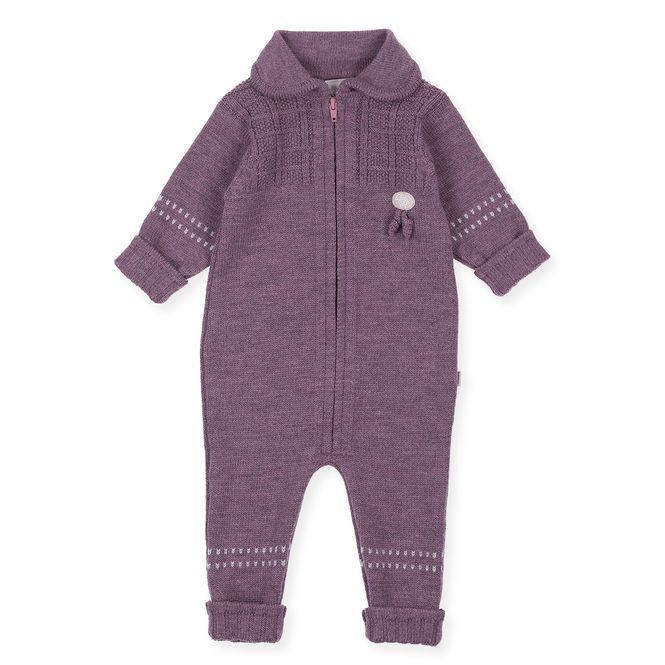 Hovedbilde Lillelam Sparkedress ull classic plomme