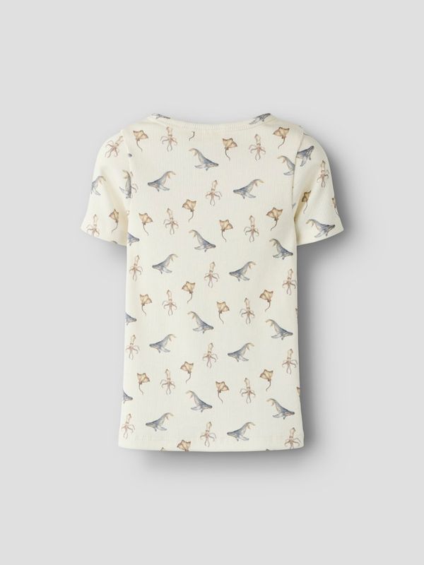 Lil`Atelier Lavo T-shirt coconut milk/sea animals