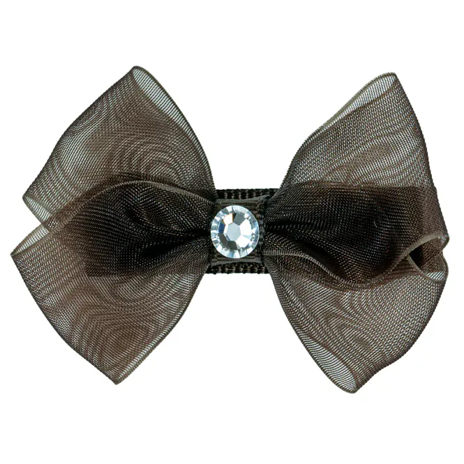 Hovedbilde POI Hårspenne chiffon med bling brun