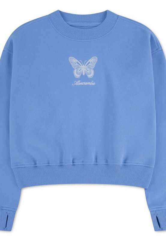Abercrombie Genser Gusset crew vista blue