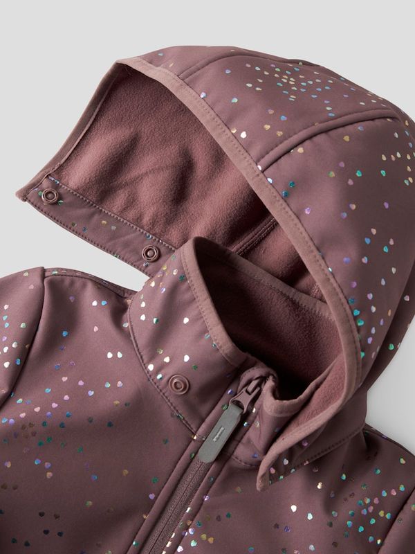 Name It Malta softshell jakke grape shake hjerte foil